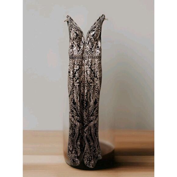 MAY QUEEN Couture Glitter Mermaid Maxi Dress Fantastic Size 10 NOWT - Picture 3 of 7